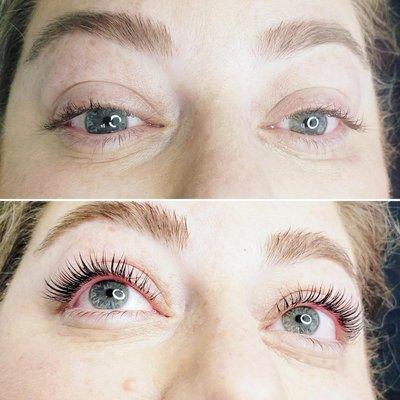 Lash Lift before and after