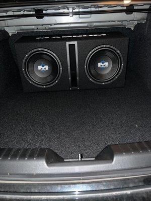 Speaker box the team installed.