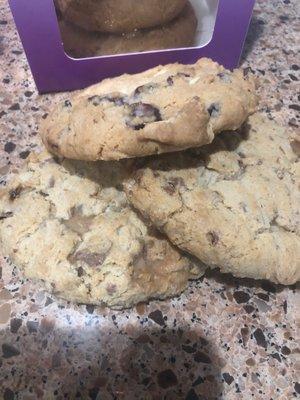 Cranberry white chocolate and heath bar cookies