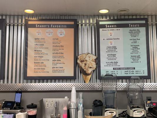 Sundae menu