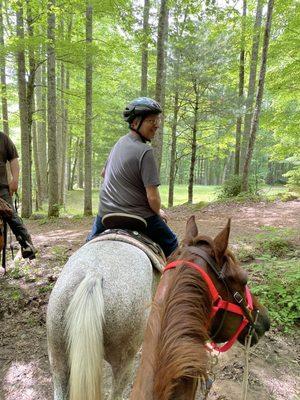 On the mountain trail.