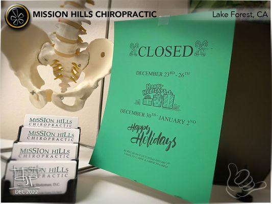 "Closed for the holidays!" - Well, at least part of the holidays! Mele Kalikimaka!