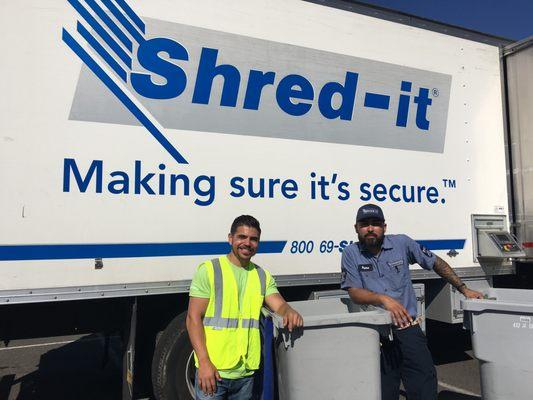 Helping the community shred their documents securely.