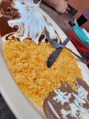 Mole enchiladas