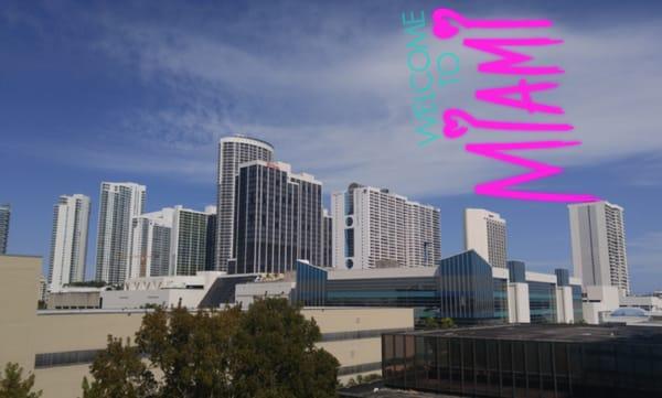 Nice view of Miami from the top deck of the garage