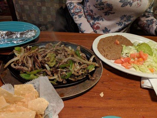 My wife's, beef fajitas order. She loved it.