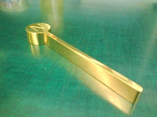 Tom fabricated this for a customer from scratch. Solid brass