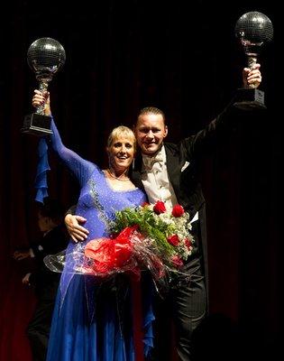 Celebrating our Winning at "Dancing with the Martin Stars" in Stuart, Florida with Wendy Hudson