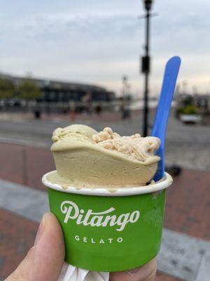 Hazelnut and pistachio gelato