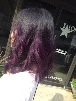 Got a cut and purple ombre!