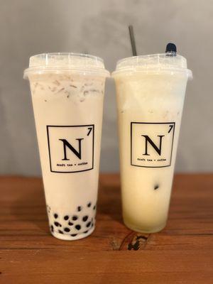 House Milk Tea with Boba and Jasmine Cheese Crema