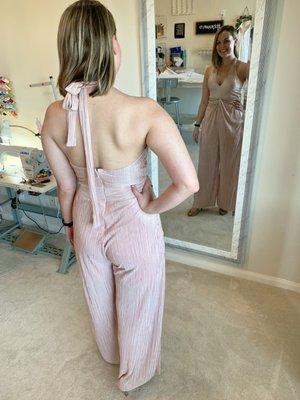 Custom Halter Neck Jumpsuit