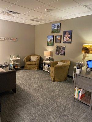 One of counselors offices set up to provide a relaxing atmosphere.