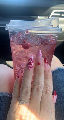 hearts, nails, nail art, nail design