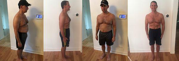 With from PNC Nutrition Consultant, Shannon, James lost a total of 12 lbs, 4% body fat and 17.75 inches!