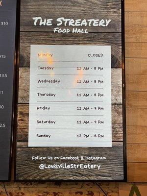 Restaurant hours