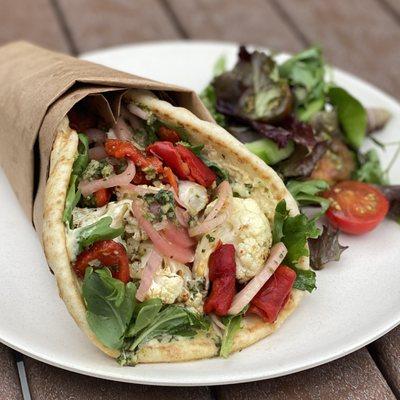 roasted vegetable pita