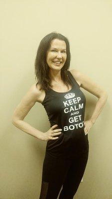 This is the front of the tank top Jenn created to advertise my injectable skills for Botox.