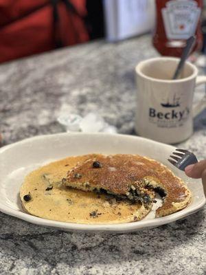 Blueberry pancakes