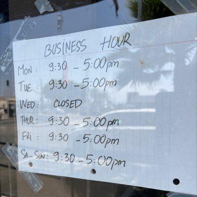 Business hours