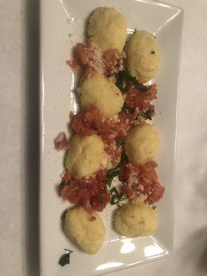 Gnocchi made of polenta