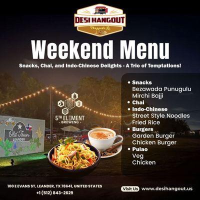 Weekend Menu