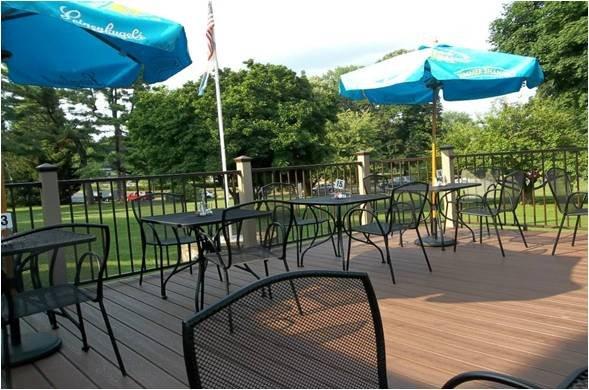 When the weather is nice, enjoy the outdoor dining deck