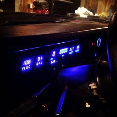 We built a custom digital gauge cluster for a road race mustang, it looks great at night too!