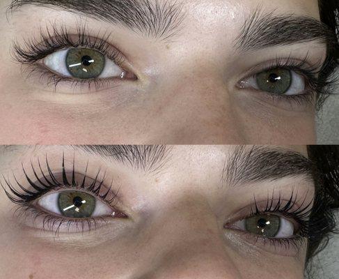 Lash lift and tint