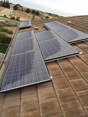 Even on a cloudy day solar panels produce so keep them clean for maximum efficiency