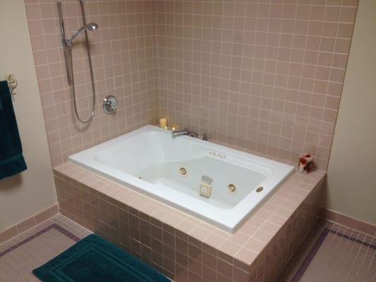 This is one of the jacuzzi tubs in a birthing room.