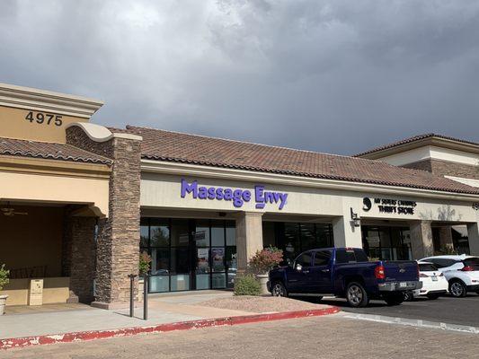 NE of Alma School and Chandler Heights. South of Massage Envy.