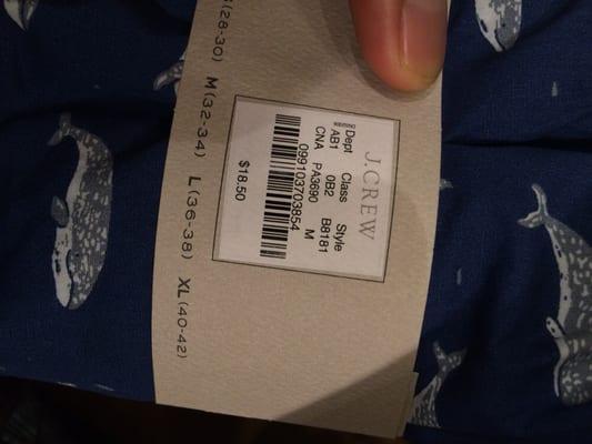 18.50 for cotton boxers made in China. Cute though