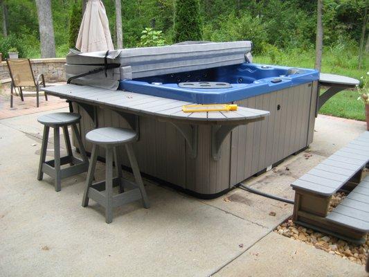 Cover Lift Custom Bar Installed by Monarch Pool Care