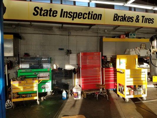 State Inspection, Brakes, Tires, and almost all other auto repairs and services performed.