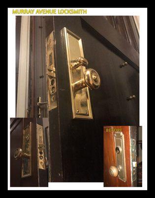 Mortise lock replacement by Baldwin