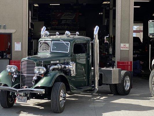 1935 DIAMOND T  with 6v92 twin turbo and blower diesel engine,