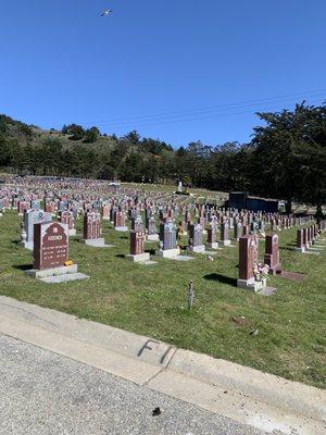 Clean, well kept grave site