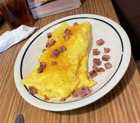 DIY omelette (ham & cheese)