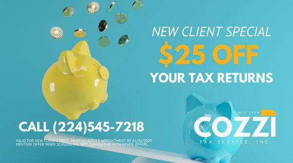 Cozzi Tax Services, Inc. is your affordable and reliable tax professional.