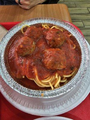 Spaghetti or Rigatoni: with Marinara and added Meatball