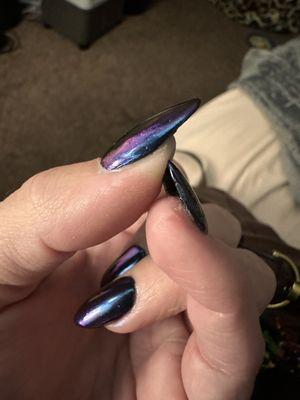 Why does it look like it's lifting at the end? Gel pile at the end of each of my nails