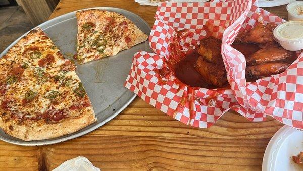 Pizza and wings