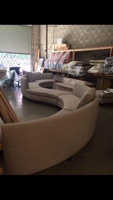 Custom curved sectional