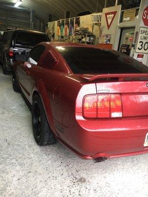 Mustang in for repairs