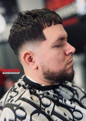 Haircut  by David Book your appointments go to our website www.bredsbarbershop.com