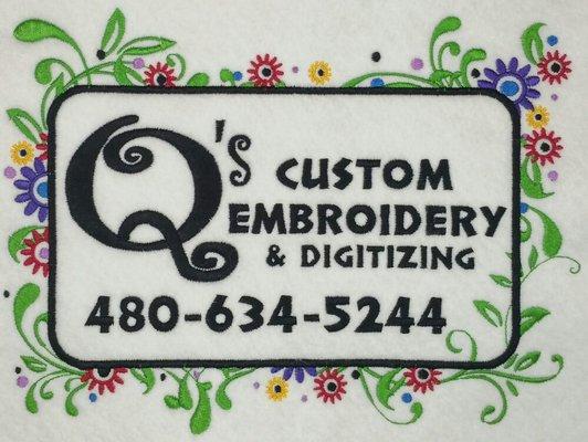 Q's custom embroidery and digitizing