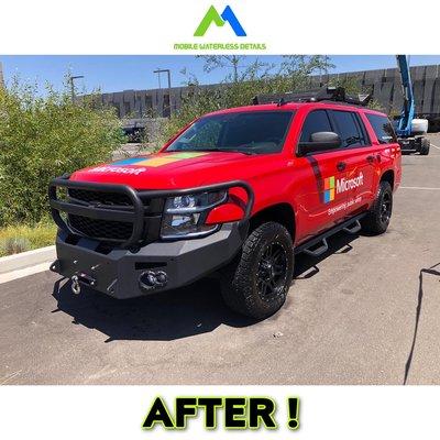 The BEFORE & AFTER of Microsoft's public safety vehicle.