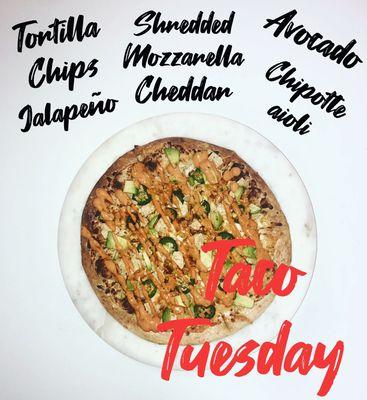 Our Signature Taco Tuesday pizza