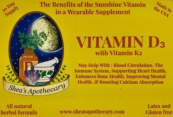 Vitamin D3 with K2 Topical Skin Patch